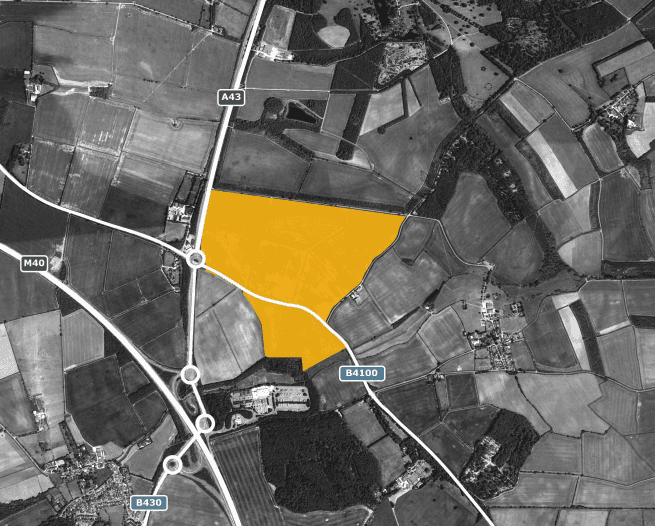 Os Parcel 6124 East Of Baynards Green Farm
Street To Horwell Farm
Baynards Green